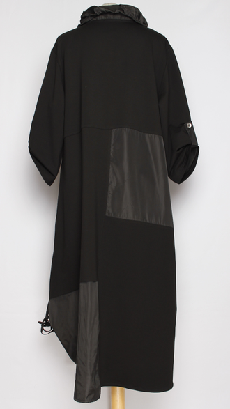 ПЛАТЬЕ "Ворот с драпировкой1" чёрное  р.50