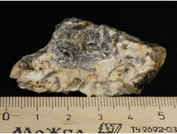 Гранит письменный, пегматит, необработанный, Россия, Мурманская обл. (52*24*18 мм, 25 г) №37795