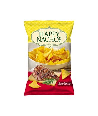 Чипсы кукурузные начос &quot;Happy Nachos&quot; со вкусом барбекю 75 гр.