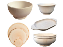 ЧАШКИ, ТАРЕЛКИ, ПОДНОСЫ ИЗ ДЕРЕВА