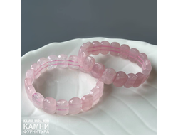 Браслет розовый кварц овалы 14,0-14,3х10,3-10,6 мм, цена за штуку