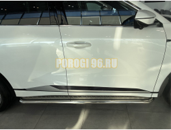 Пороги с накладным листом Папа Тюнинг d53 для Changan CS75 Plus IV 2025-