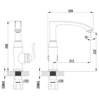 Смеситель для кухни Brava LM4705G