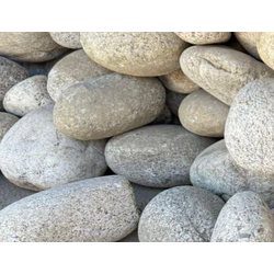 Гранитный булыжник, серо-бежевый, фракция 50-100 мм