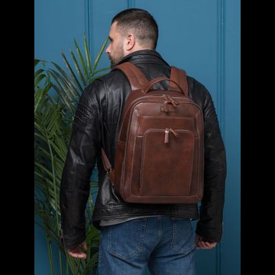 Кожаный рюкзак Montemoro Premium brown (арт. 3044-53)