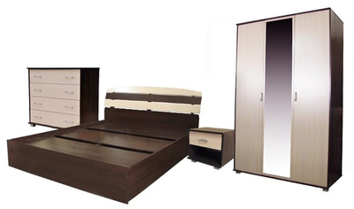 Спальный гарнитур "Джон" в цвете дуб Венге и Дуб Млечный