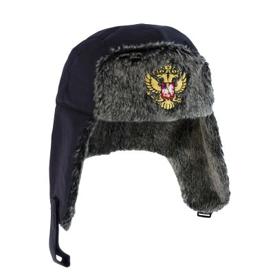 Шапка-ушанка синяя 11345