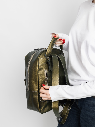 Женский кожаный рюкзак Albiate Premium gold kiwi (арт. 
3103-59)