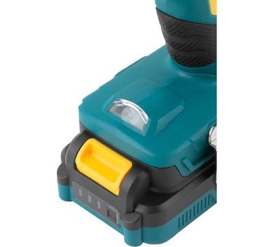 Аккумуляторная дрель-шуруповерт FIT 20,0 В, 0-400/1400 об/мин, 50,0 Нм, 2 Li-Ion 2,0 Ач, 1,5 ч, бесщеточный, резкий наклон, кейс 80130