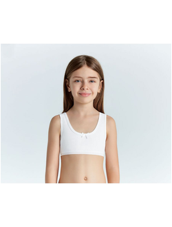 Топ для девочек хлопок Baykar - 4768 - 01 белый