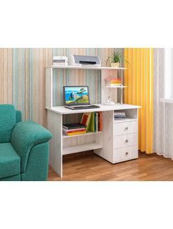 СК-6 рабочий стол с надстройкой Крафт светлый