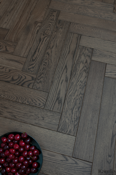 Паркетная доска Karelia Herringbone Дуб Brandy HB