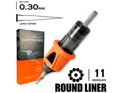 11 RLLT/0.30 Round Liner Long Taper - HUMMINGBIRD Premium Orange