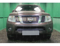Защита радиатора Nissan Pathfinder (NAVARA) 2011-2012 black верх PREMIUM