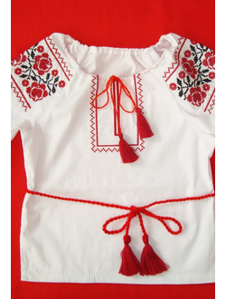 Сорочка для девочки. Узор "Розы".