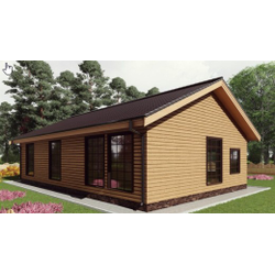 Одноэтажный каркасный дом с тремя спальнями 115м² (SK14)