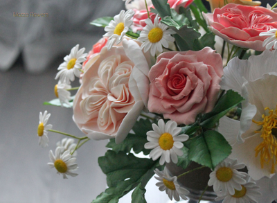 "Angel". Букет из полимерной глины.