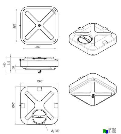 Бак для душа «Rostok» 200л