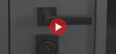 Стальная дверь   Барс с окном (терморазрыв 3к). Заказная модель.