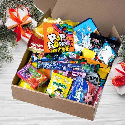 Новогодняя коробка сладостей - ASIA-BOX XXL (30-33 сладости)  (БЕСПЛАТНАЯ ДОСТАВКА)