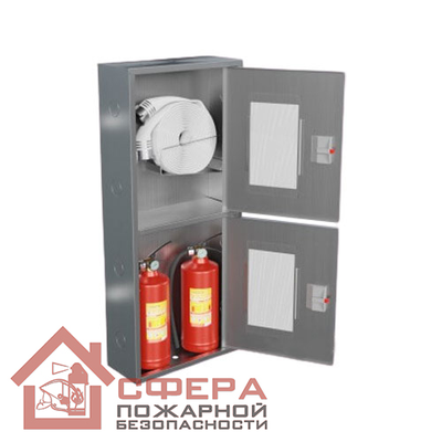 Пожарный шкаф ШПК-320 НО (нержавеющая сталь)
