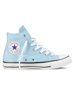 Кеды Converse All Star Chuck Taylor Washed Neon голубые высокие