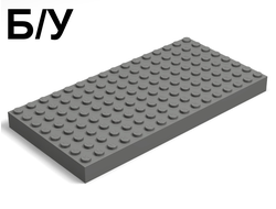 ! Б/У - Brick 8 x 16, Dark Gray (4204 / 4118869 / 4181114) - Б/У