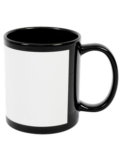 07 Кружка ЧЕРНАЯ с БЕЛЫМ ПОЛЕМ, артикул SKB07A, 1/36