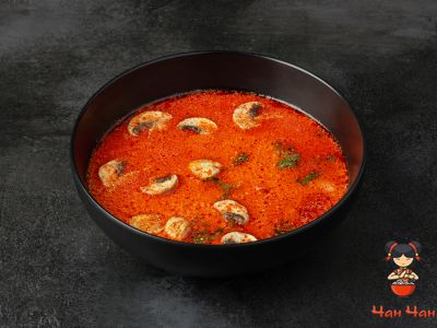 Суп Том Ям с креветками на кокосовом молоке 400гр