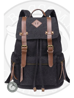 Черный рюкзак из парусины