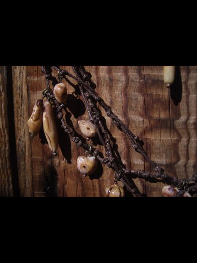 Фарфоровый комплект-талисман из колье и серёжек &quot;Древняя Магия&quot;