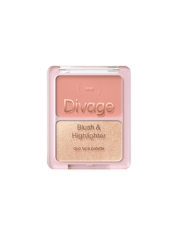 DIVAGE Палетка для лица Blush & Highlighter Duo Face