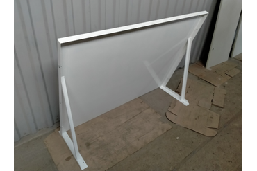 Козырек над крыльцом 1300х1000, порошковая покраска белый глянец