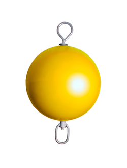 Буй с вертлюгом и рымом 60х95 см., желтый.