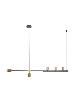 07618-120 36 Люстра Рия латунь L120 GU10 5*5W+Led 12W (3000K) (лампы в комплекте)