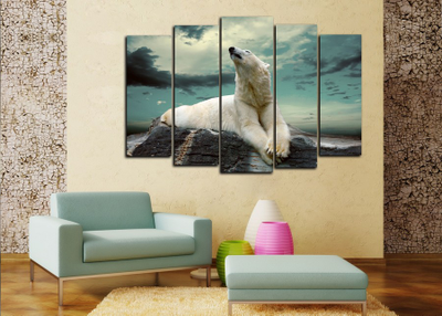 Модульная картина "Белый медведь"