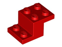 Bracket 3 x 2 x 1 1/3 with Bottom Stud Holder, Red (73562 / 6395370)