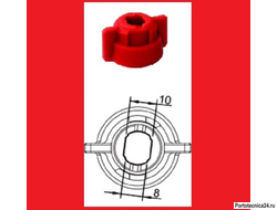 Гайка распылителя универсальная (красн.)