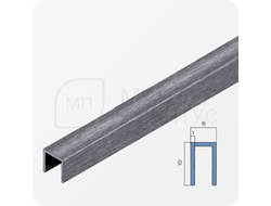 П-образный бордюр-вставка из алюминия 6х10 мм. NEEXY PV85-45 BBS-D Серебро блестящее браш 2.7 м.