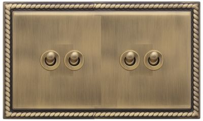 Переключатель 4-клавишный тумблер T&amp;J Electric Colossal II Antique Brass