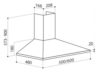 Вытяжка  LEX BASIC 600 IVORY