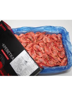 Креветка северная, размер 70-90шт на кг, варено-мороженная неочищенная. Магаданрыба