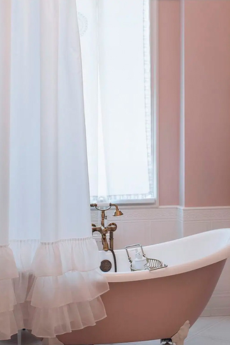 Штора для ванной тканевая водоотталкивающая