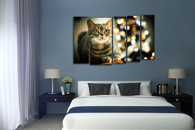 Модульная картина "Спокойствие в огнях"