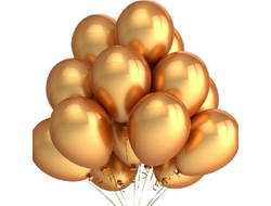 15 золотых воздушных шара
