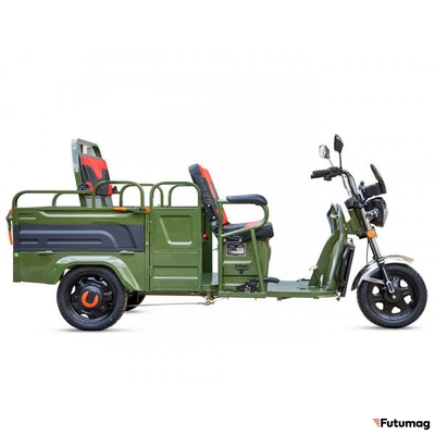 Грузовой электротрицикл Rutrike Вояж-П 1200 Трансформер 60V800W зеленый
