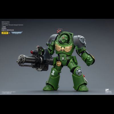 Терминатор Саламандр (Warhammer 40K) - КОЛЛЕКЦИОННАЯ ФИГУРКА 1/18 Salamanders Terminator with with Power Fist and Assault Cannon (JT03233) - JOYTOY