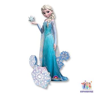 Ходячая фигура  Эльза Холодное сердце 144 см.  ( Шар + гелий) Б