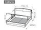 Кровать "Sinkro" с подъёмным механизмом 160х200 см (экокожа Nabuk 12)