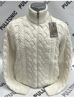 Свитер на молнии нежный крем